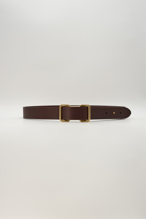 CEINTURE CHAUMARD CUIR CHOCOLAT